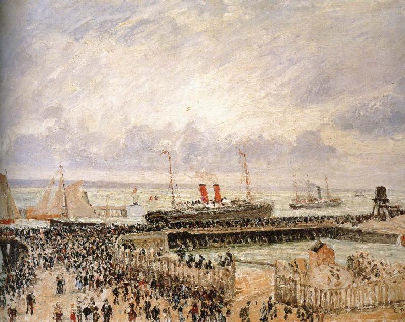 Camille Pissarro Cloudy pier